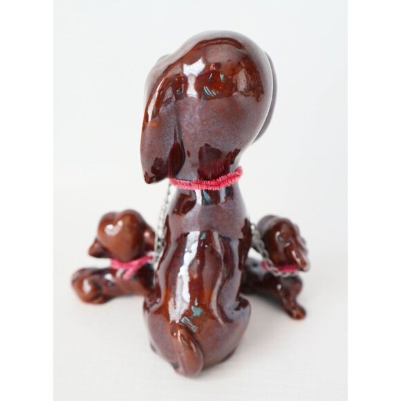 Vintage Chained Dog Family Mom & Pups Figurine Japan Lot B - Picture 5 of 5